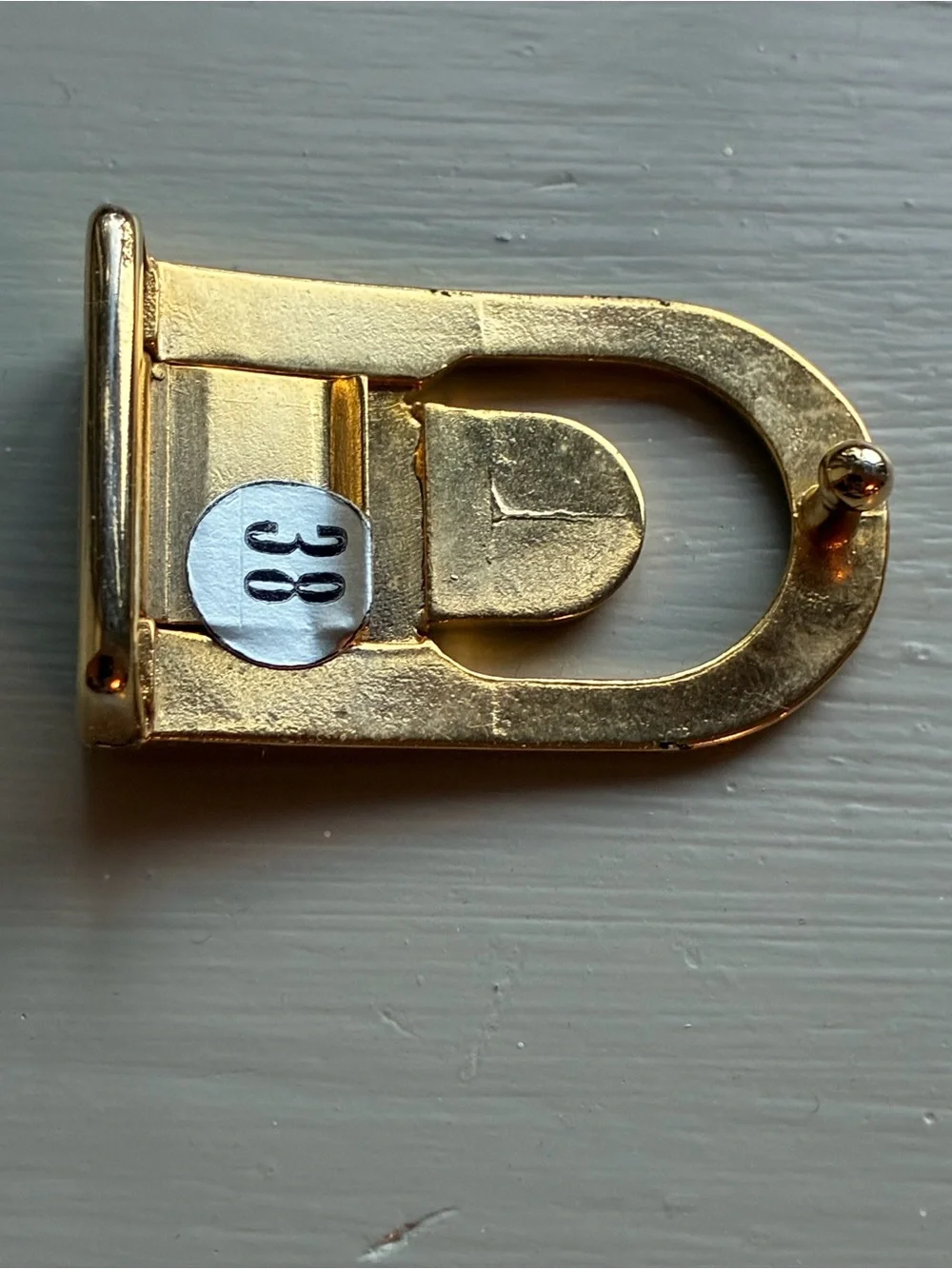 Vintage Christian Dior Two Tone Gold Silver Belt Buckle Only
